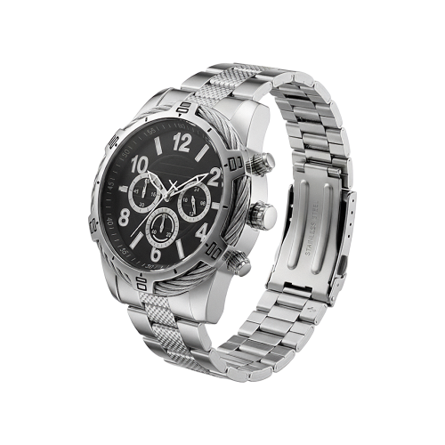 Relógio Analógico Masculino Metal Prata Zenith